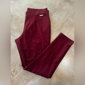 Michael Kors Burgundy Skinny pants Large Waist 34” Inseam 29” Mid Rise